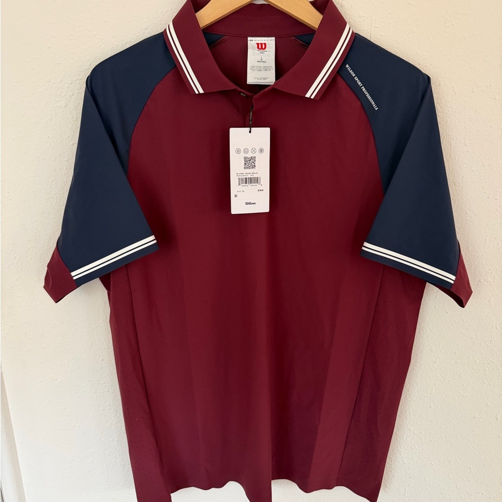 Mens Wilson Pro Tour Polo Shirt size L